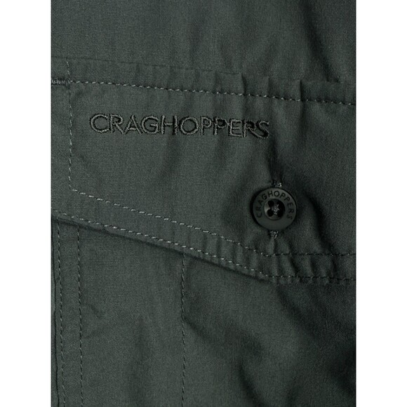 Craghoppers Men's Long Sleeve Buttondown Shirt Large Kiwi Security Pocket Travel - Picture 6 of 12